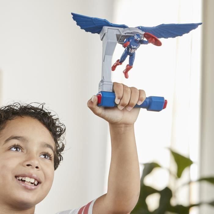 Figura de control de vuelo del Capitán América, Marvel Epic Hero Series Capitán América: Un mundo feliz, a partir de los 4 años 4 Figura de control de vuelo del Capitán América, Marvel Epic Hero Series Capitán América: Un mundo feliz, a partir de los 4 años 4