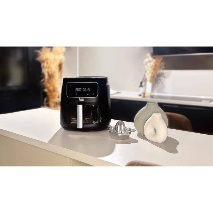 Beko FRL3374B Freidora de aire caliente multifunción, 1900W, Gran capacidad 7.6L para 2kg patatas, Pantalla LCD táctil, Negra 2 Beko FRL3374B Freidora de aire caliente multifunción, 1900W, Gran capacidad 7.6L para 2kg patatas, Pantalla LCD táctil, Negra 2