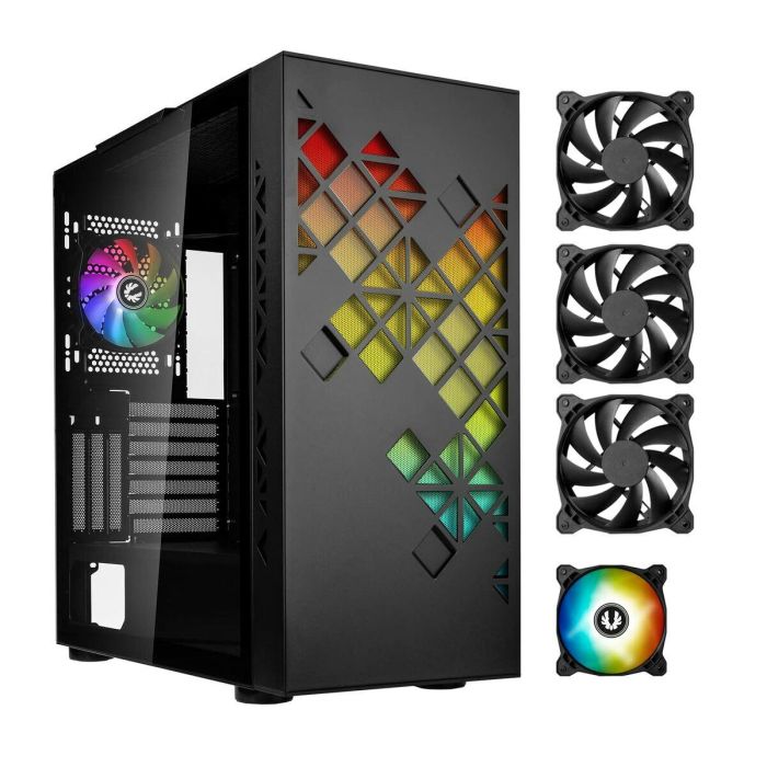 Bitfenix BIT1701161916076 Caja de PC sin fuente de alimentación Tracery ARGB Negro Torre media Formato E-ATX