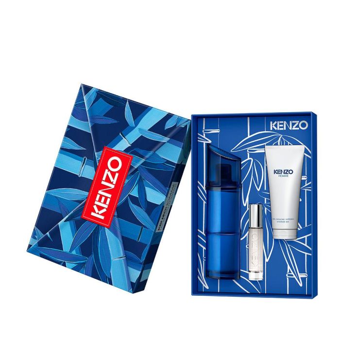 Kenzo Homme Estuche de Regalo Cofre para Hombre, Eau de Toilette Vaporizador 110 ml + 10 ml + Gel de Ducha 75 ml, Perfume Masculino Marino y Amaderado