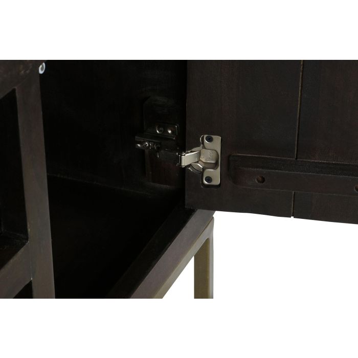 Mueble de TV DKD Home Decor 140 x 40 x 55 cm Negro Metal Acacia 7