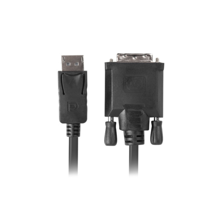 Lanberg CA-DPDV-10CU-0018-BK Adaptador de Cable de Vídeo DisplayPort a DVI-D 1.8m Negro Lanberg CA-DPDV-10CU-0018-BK Adaptador de Cable de Vídeo DisplayPort a DVI-D 1.8m Negro