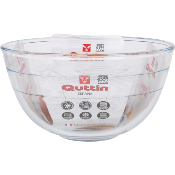 Quttin Bol Mezclador Vidrio 24 cm - 3.8L (6 Unidades)