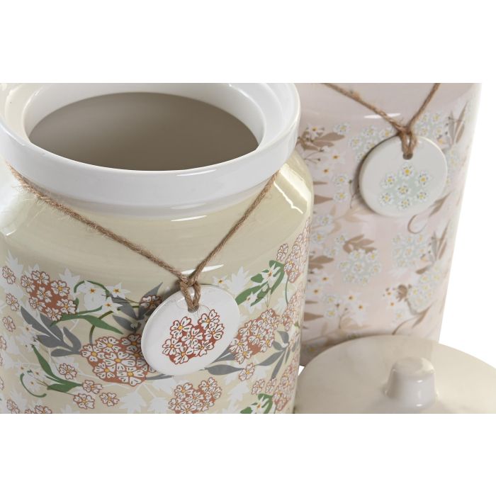 DKD Home Decor Bote Tradicional de Dolomita Verde Beige - 2,35 L, Pack 2 Unidades, Apto Lavavajillas, 15x21x15 cm 2 DKD Home Decor Bote Tradicional de Dolomita Verde Beige - 2,35 L, Pack 2 Unidades, Apto Lavavajillas, 15x21x15 cm 2