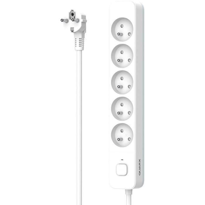 Quarx QUA4004282463153 Regleta con 5 tomas, cable de 3m y protección infantil 3