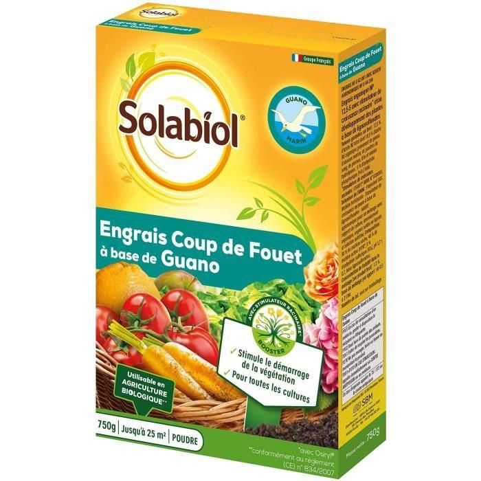 Solabiol SOGUA750N Fertilizante Potenciador Guano Marino Nutrientes Esenciales Plantas Ornamentales y Hortalizas Pack 12 x 750g 1