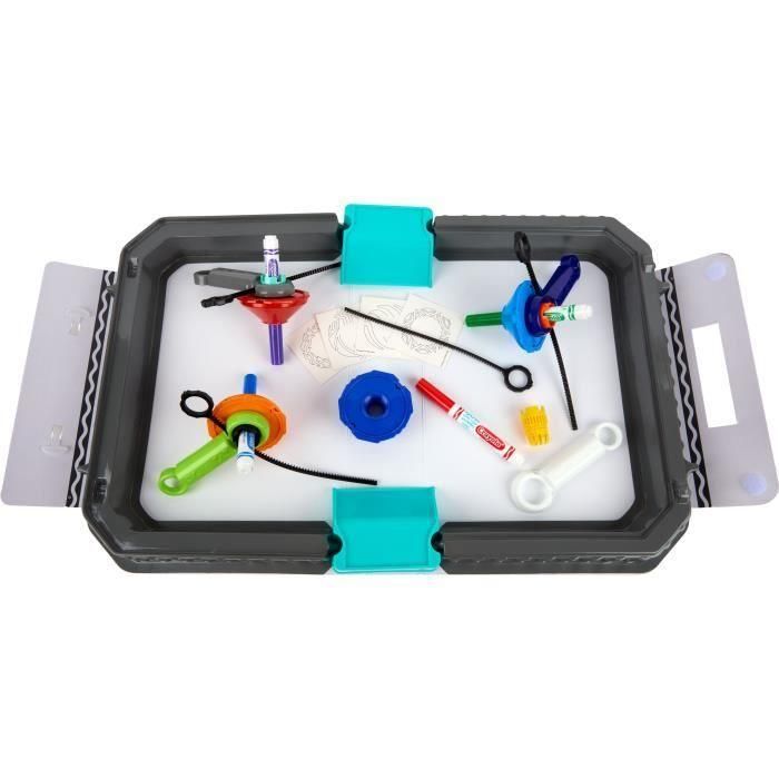 Crayola Colourwhirls Arena de Combate con 4 PintaPeonzas Surtidas +6 Años 40x8,5x27,5 cm 3