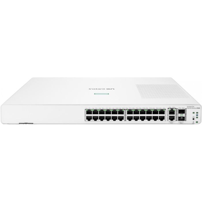 HP Enterprise RM M 24G 2SFP+ 2XGT Aruba Instant On 1960 Switch Gestionado 24 Puertos Gigabit 2x 10G SFP+ para Rack