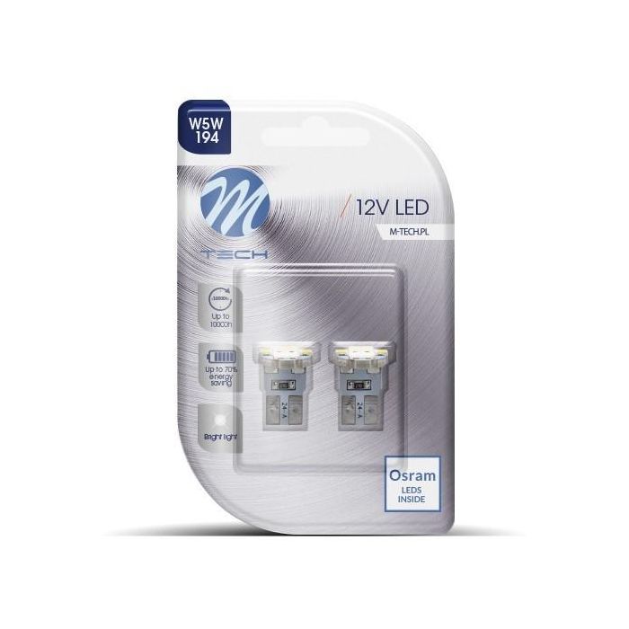 Blister 2X Led L079 W - W5 W 6XSmd3528 Blanco MTECLB079W