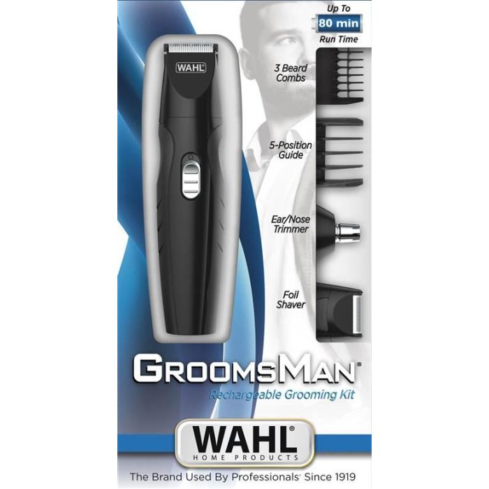 Wahl 09685-016 Multigroomer con/sin Cable, Recortadora Nariz, Orejas y Cejas, Kit de Afeitado y Cuidado Facial para Barba y Patillas 1
