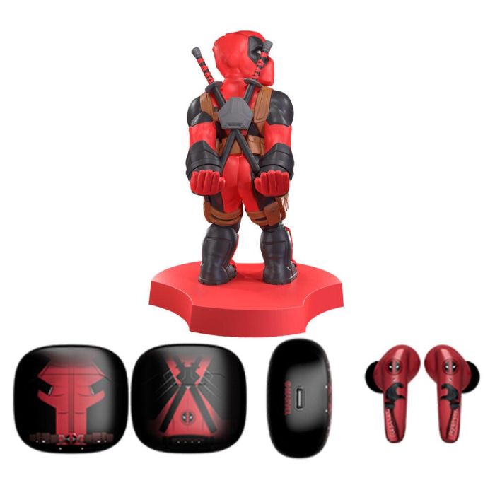 Mini Cable Guy + auriculares inalambricos Deadpool Marvel 0 Mini Cable Guy + auriculares inalambricos Deadpool Marvel 0