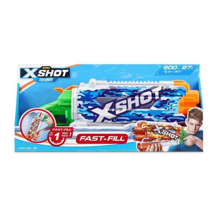 Pistola de agua x-shot skins pump action fast-fill, 49x18x6cm. - modelos surtidos 6