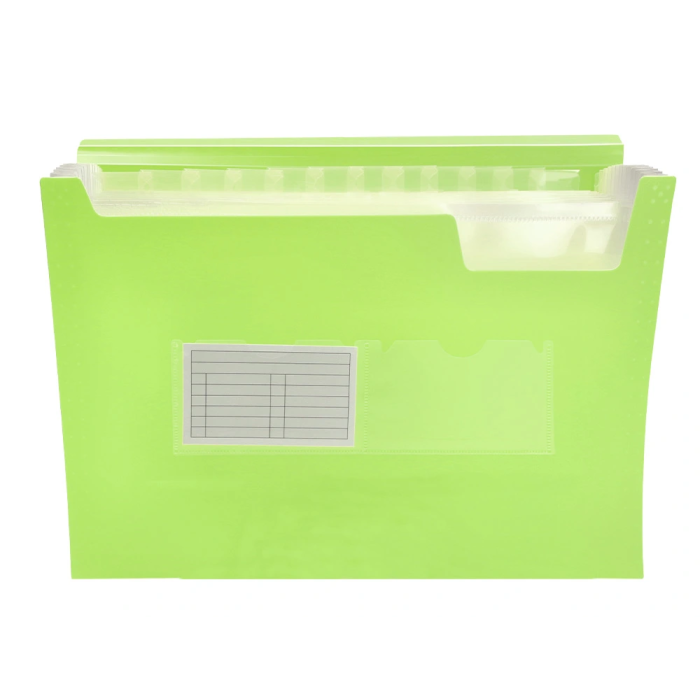 Liderpapel Clasificador Fuelle Polipropileno DIN A4 Amarillo Fluor Opaco 13 Departamentos 5