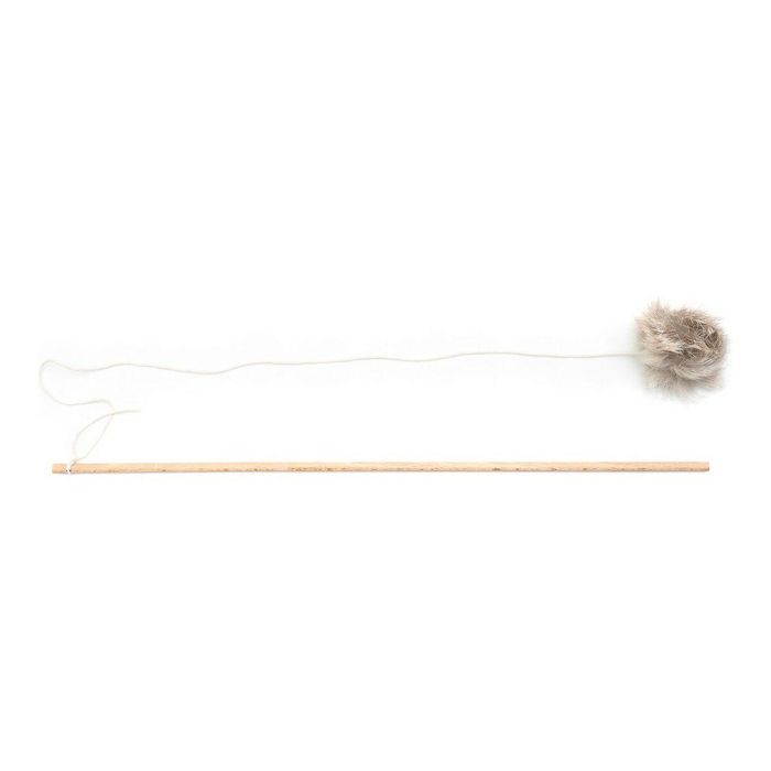Gloria Juguete para Gato: Palo con Pompón de Piel de Conejo Real, 6 cm, Madera Natural, 100% Natural, Plastic Free Gloria Juguete para Gato: Palo con Pompón de Piel de Conejo Real, 6 cm, Madera Natural, 100% Natural, Plastic Free