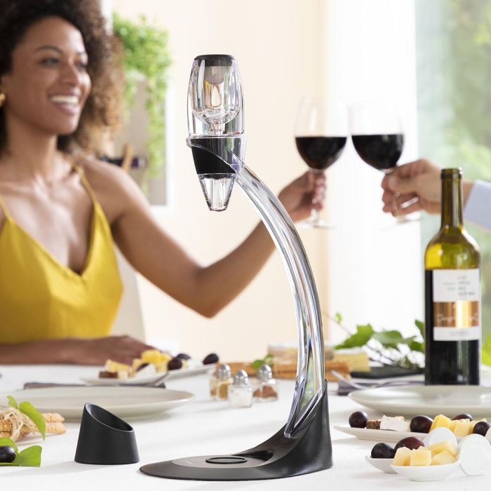 Aireador de Vino Profesional con Soporte Torre y Base Antigoteo Winair InnovaGoods 13