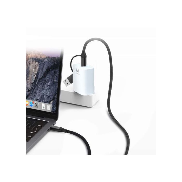 Ewent Cable USB Tipo C 2 en 1 EW9918 - USB-C a USB-C/USB-A, Carga Rápida 60W, 1m 3 Ewent Cable USB Tipo C 2 en 1 EW9918 - USB-C a USB-C/USB-A, Carga Rápida 60W, 1m 3
