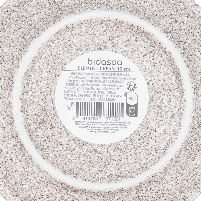 Plato Pan Porcelana Element Hydrozero Bidasoa 15 cm (6 Unidades) 5