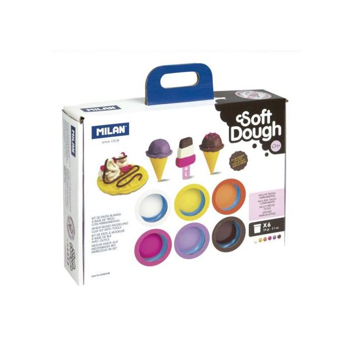 Milan Maletín 6 Botes Pasta Blanda Soft Dough 59g + Herramientas Helados y Gofres 913306ICW 0 Milan Maletín 6 Botes Pasta Blanda Soft Dough 59g + Herramientas Helados y Gofres 913306ICW 0
