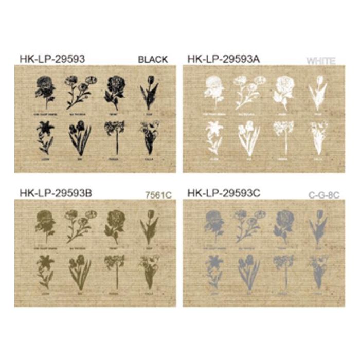 DKD Home Decor Mantel Individual Básico de Yute Natural y Gris con Diseño Botánico 45x30 cm, 0.1 cm Espesor (12 Unidades)