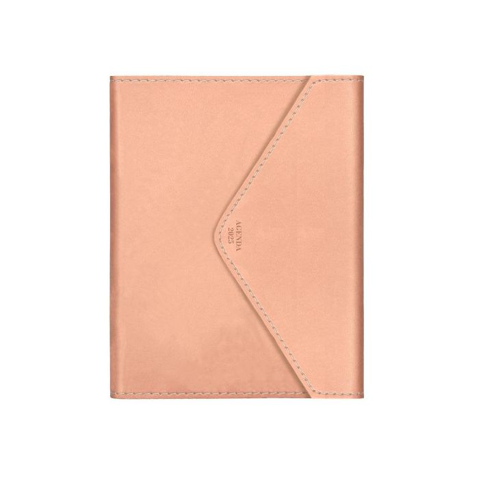 Agenda Encuadernada Liderpapel Psara A5 2025 Dia Pagina Color Rosa Nude Papel 70 gr 1