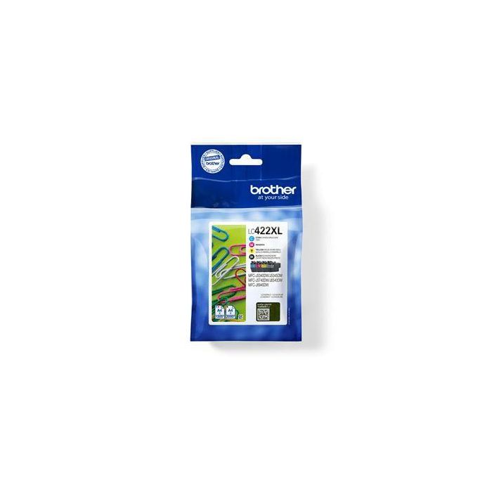 Brother LC422XLVALDR Cartuchos de Tinta Originales Multipack Alto Rendimiento Negro 3000 p., Cian/Magenta/Amarillo 1500 p.