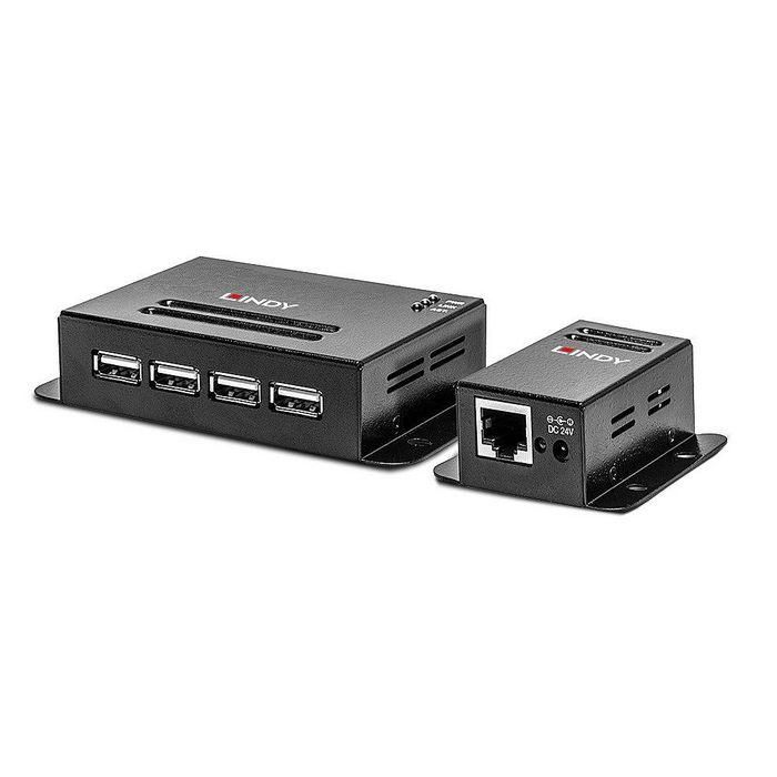 Lindy 50m 4 Port USB 2.0 Cat.6 Extender 4 Lindy 50m 4 Port USB 2.0 Cat.6 Extender 4