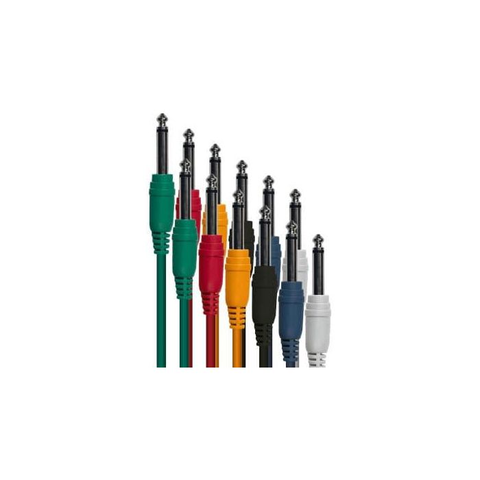 Juego De 6 Cables De Colores Patch. 60 Cm De Largo. Jack Mono Macho A Jack Mono Macho Juego De 6 Cables De Colores Patch. 60 Cm De Largo. Jack Mono Macho A Jack Mono Macho