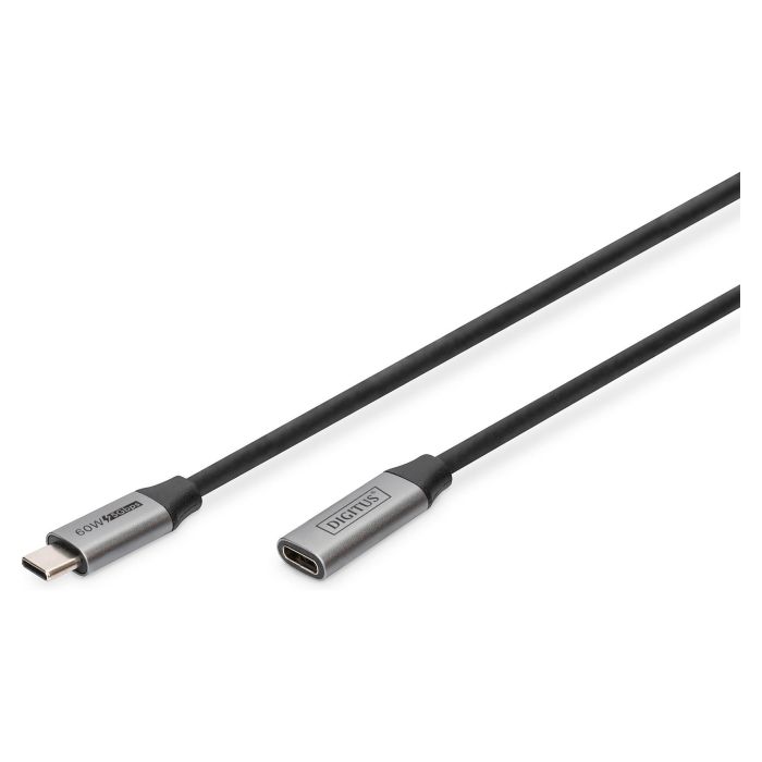 Digitus Cable Alargador USB-C a USB-C, USB 3.2 Gen 1 (5 Gbps), Power Delivery 60W, 1 metro, Negro Digitus Cable Alargador USB-C a USB-C, USB 3.2 Gen 1 (5 Gbps), Power Delivery 60W, 1 metro, Negro