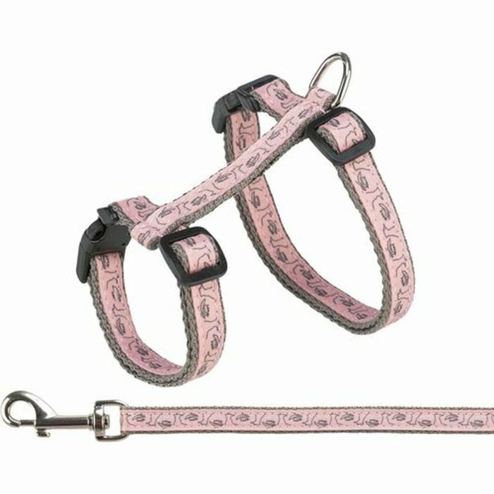 Arnés para Gato Trixie Gris Rosa 27-45 cm 3