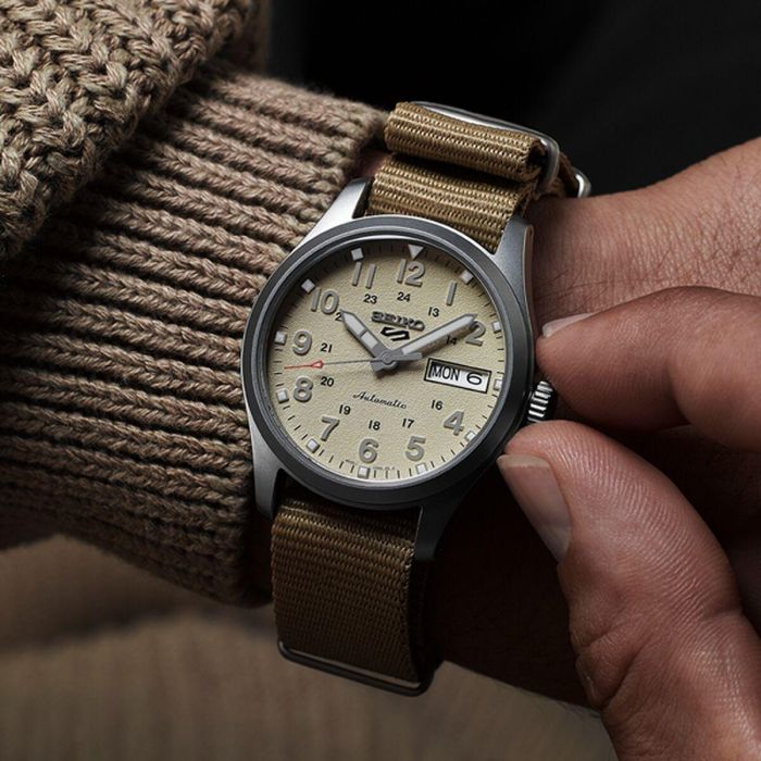 Reloj Hombre Seiko SRPJ83K1 Beige 1 Reloj Hombre Seiko SRPJ83K1 Beige 1