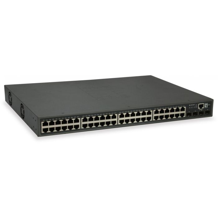 Level One GTP-5271 Switch Gestionable 48x GE PoE+ 400W 4x 10GSFP+ Rack 19" con Fuente Alimentación Incorporada