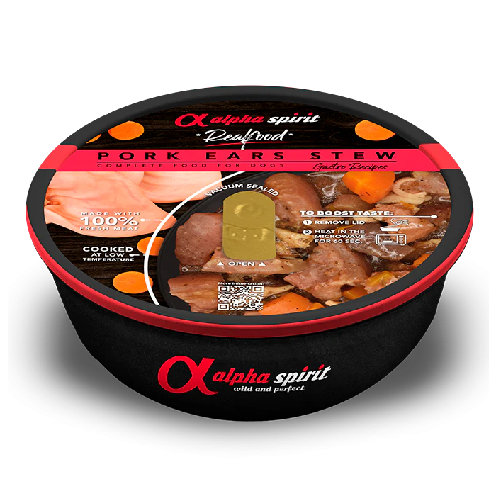 Alpha Spirit Spirt Canine Realfood Estofado Oreja Cerdo 9x280 gr Alpha Spirit Spirt Canine Realfood Estofado Oreja Cerdo 9x280 gr