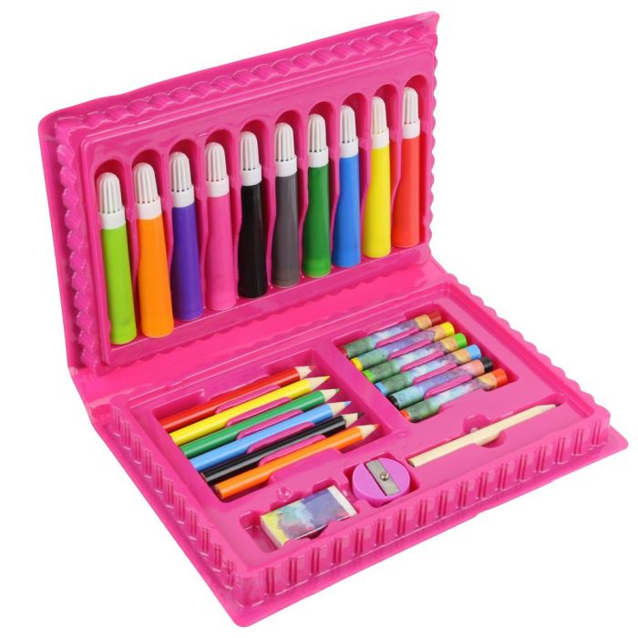 Createur de Genie Estuche con 25 Piezas: 10 Rotuladores, 6 Lápices, 6 Plastidecores, Goma, Sacapuntas y Lápiz 3