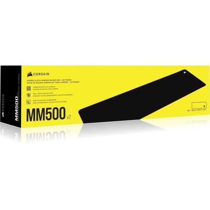 Alfombrilla de ratón gaming - CORSAIR - MM500 V2 Premium - Tejido antideshilachado - Extendida 3XL 1 Alfombrilla de ratón gaming - CORSAIR - MM500 V2 Premium - Tejido antideshilachado - Extendida 3XL 1