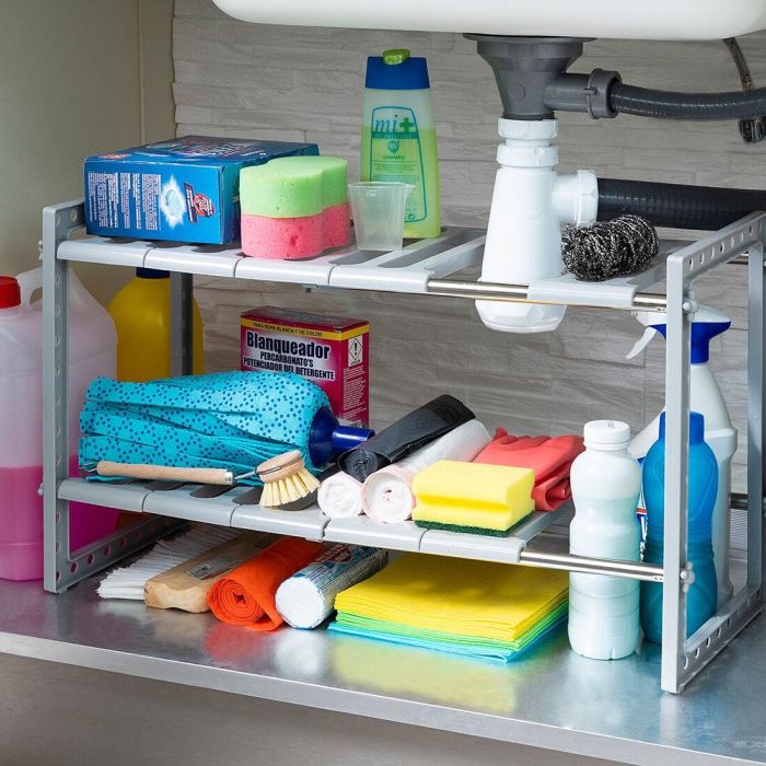 Estantería Extensible para Fregadero Shibblek InnovaGoods 2 Estantes