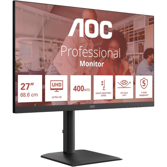 AOC U27E4CV - 27 Zoll Ultra HD, Lautsprecher, (3840x2160, 60 Hz, 2x HDMI 2.0, DisplayPort 1.4, USB-C (90W PD), RJ45, USB Hub) schwarz 12 AOC U27E4CV - 27 Zoll Ultra HD, Lautsprecher, (3840x2160, 60 Hz, 2x HDMI 2.0, DisplayPort 1.4, USB-C (90W PD), RJ45, USB Hub) schwarz 12