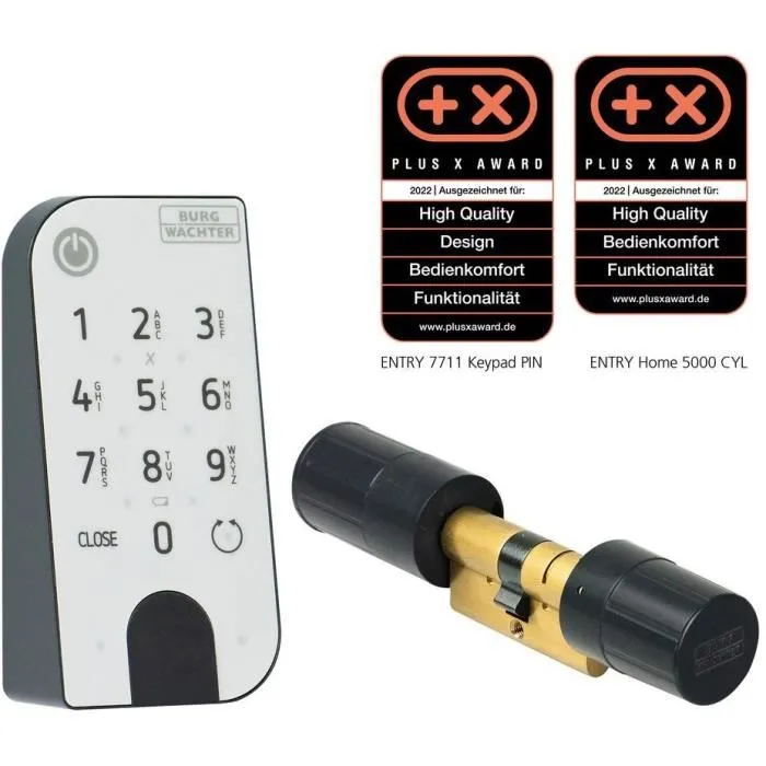 Burg-Wächter BUR4003482500101 Cilindro Electrónico con Teclado Pincode para Hogar - 6 Usuarios 1
