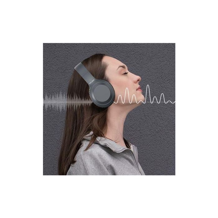Elbe ABT-A10-G Auriculares de Diadema Bluetooth ANC con Micrófono y Conexión Aux-in Gris 10