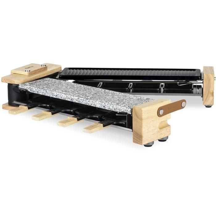 H.Koenig WOD360 Raclette 3 en 1 Piedra Natural y Grill para 8 Personas - 1400W - Superficie 41.5x21.2cm - Base Giratoria 180° 2 H.Koenig WOD360 Raclette 3 en 1 Piedra Natural y Grill para 8 Personas - 1400W - Superficie 41.5x21.2cm - Base Giratoria 180° 2