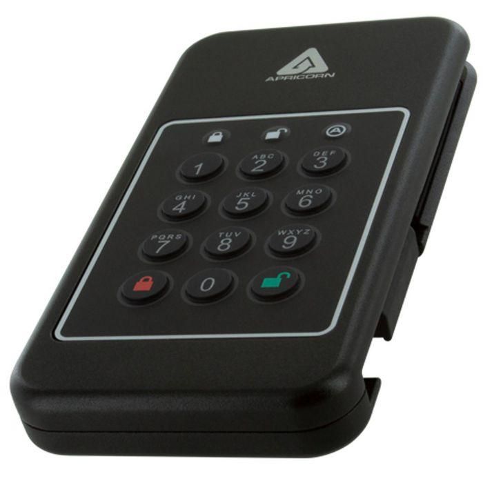 Apricorn 2TB SSD, USB 3.2 Gen.1 Type-C, 8MB Buffer, 1000Mbps, AES 256 XTS, Pin Authentication, 1500G Shock, 120x67x15mm, 200g 5