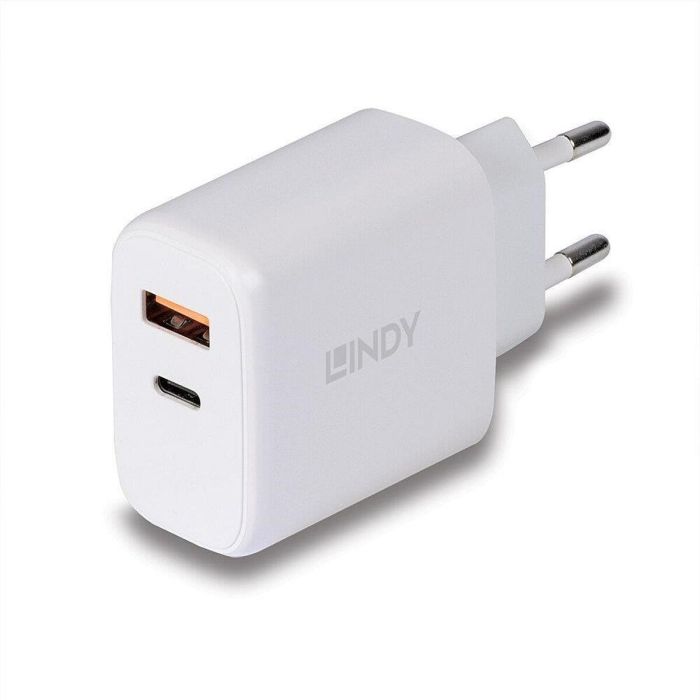 Cargador de Coche LINDY 73424 Blanco 18 W 30 W