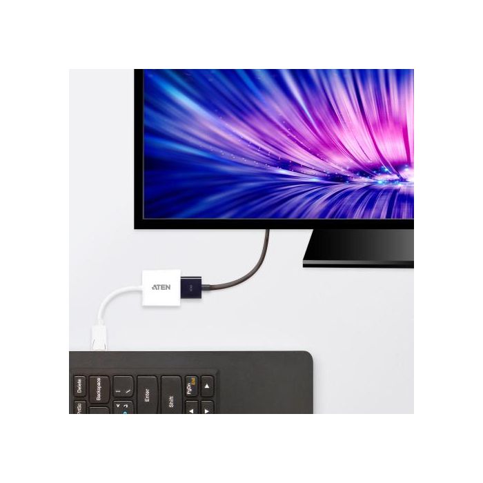 Aten Adaptador de DisplayPort a HDMI VC985-AT, Macho/Hembra, 1920x1200 Pixeles 1