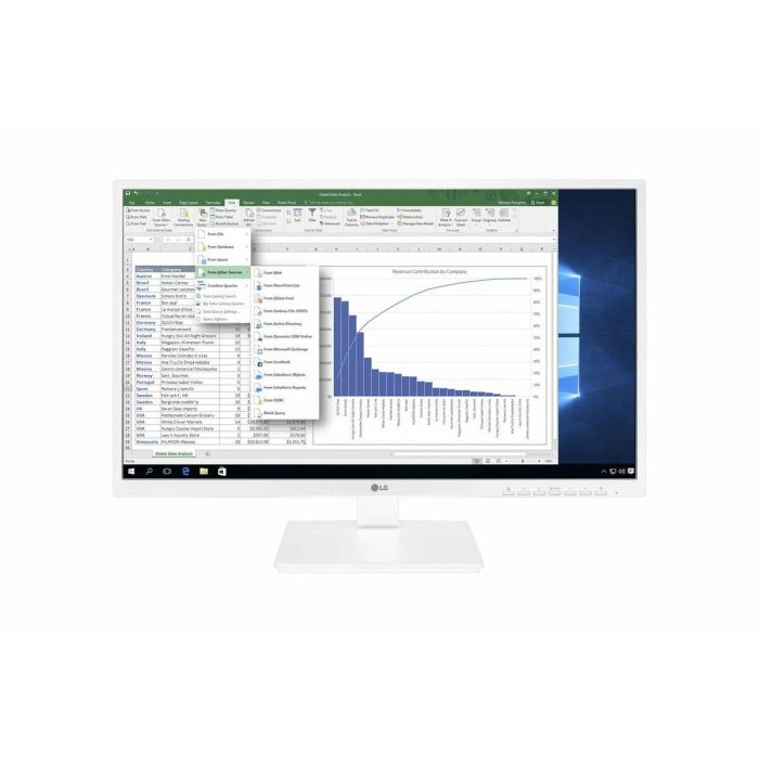 LG 24BK55YP-W Monitor Profesional 23.8" Full HD IPS 75Hz Ajustable en Altura/Giro Blanco con USB y Altavoces 2