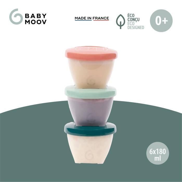 Babymoov Conservation Pots BioSourcés - Lote de 6x180ml 2 Babymoov Conservation Pots BioSourcés - Lote de 6x180ml 2