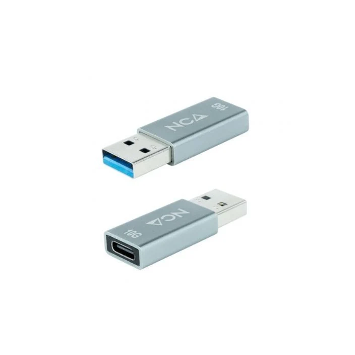 Nano Cable Adaptador USB 3.1 Macho - USB Tipo-C Hembra 10.02.0013, 10 Gbps, OTG, Carga y Datos, Gris