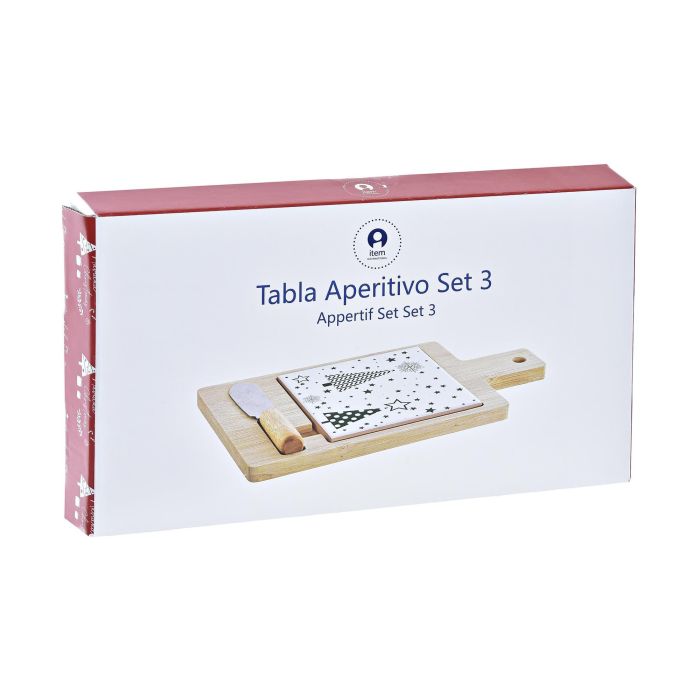 DKD Home Decor Tabla Aperitivo Navidad Tradicional Bambú y Gres Verde Blanco Natural Set 3 uds, Medidas: 11.8x21.5x1.5 cm 3 DKD Home Decor Tabla Aperitivo Navidad Tradicional Bambú y Gres Verde Blanco Natural Set 3 uds, Medidas: 11.8x21.5x1.5 cm 3
