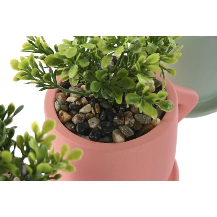 Planta Decorativa Home ESPRIT Polietileno Cemento Urbano 9 x 7 x 12 cm (3 Unidades) 1