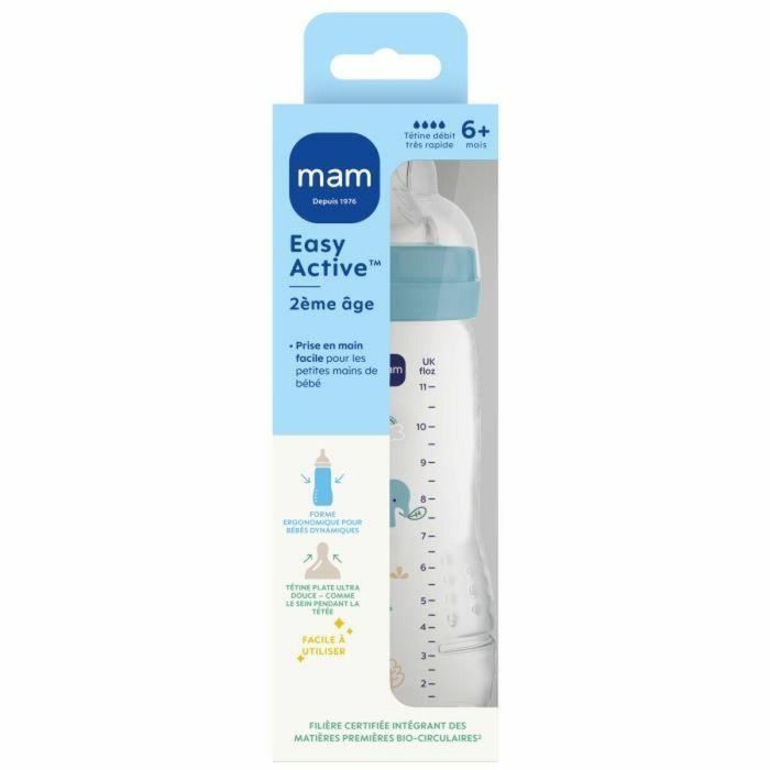 MAM Baby MAM9001616857980 Biberón Easy Active 330 ml +6 meses Tetina X flow Ocean 1 MAM Baby MAM9001616857980 Biberón Easy Active 330 ml +6 meses Tetina X flow Ocean 1