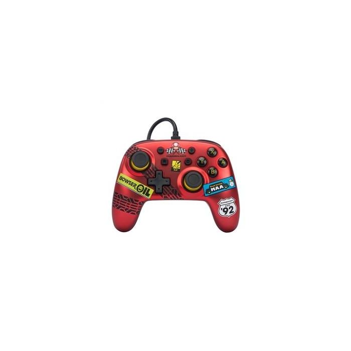 PowerA Mando con Cable Nano Oficial Nintendo Switch Mario Kart Racer Red - Control de Tamaño Estándar, Diseño Compacto y Ergonómico