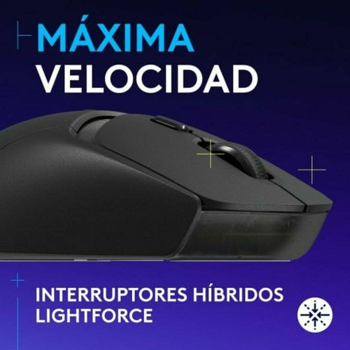Logitech G309 LIGHTSPEED - Ratón Gaming Inalámbrico, 25 600 dpi, Bluetooth, Peso 86 g, 6 Botones, Negro, Compatible con PC/Mac
